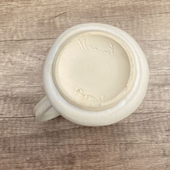 Roman Blanchard Pottery Syrup Pitcher Attached Underplate Vermont Studio Art - Picture 6 of 9